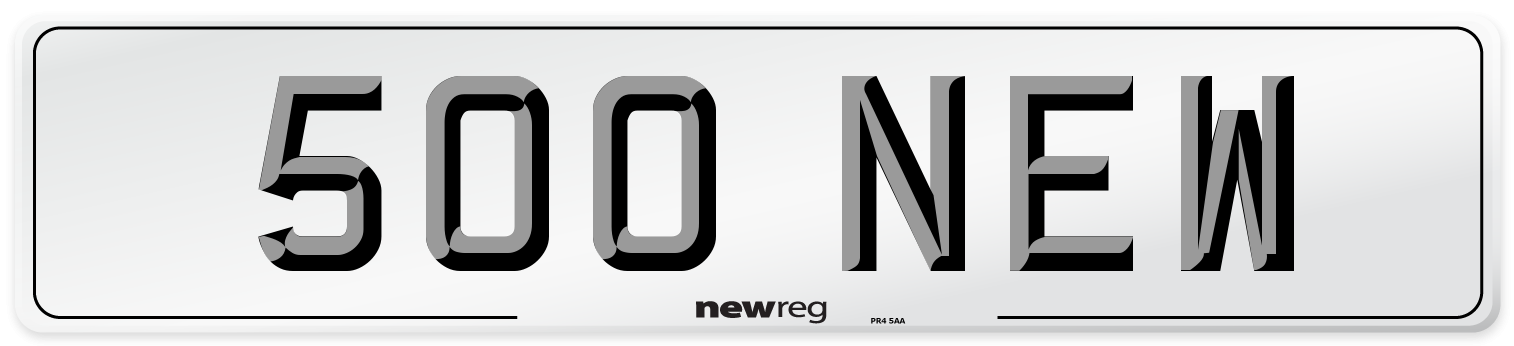 500 NEW Number Plate from New Reg